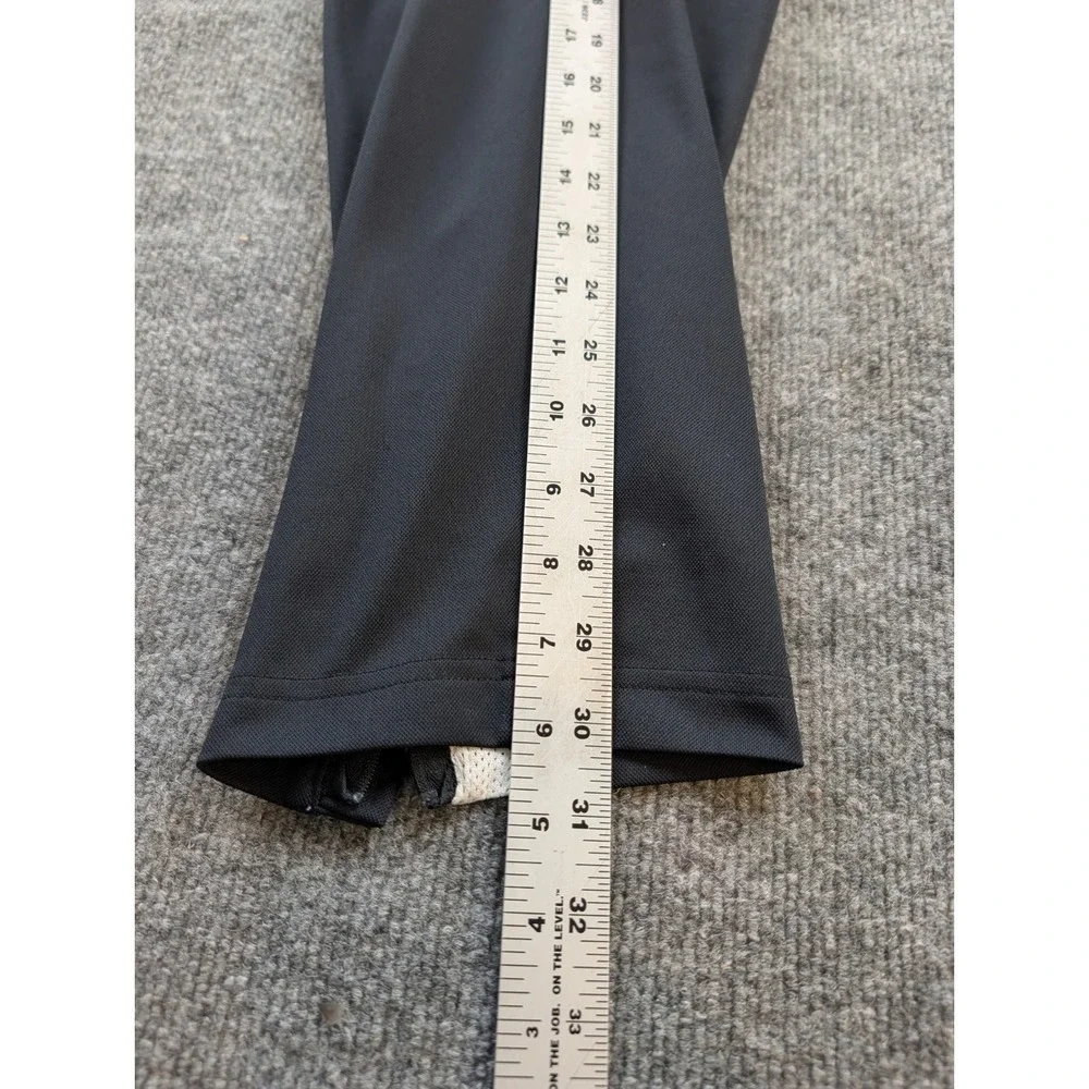 Under Armour Mens Track Pants Size 2XL Black White Stripe Ankle Zippers 1313201